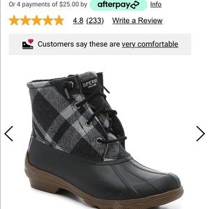 Sperry boots size 8.
